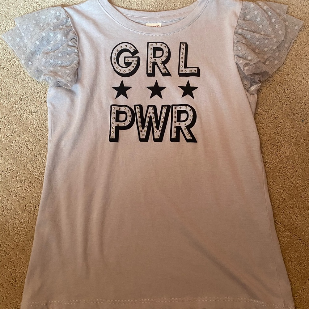 Kid’s “Grl Power” T-Shirt with puff sleeves